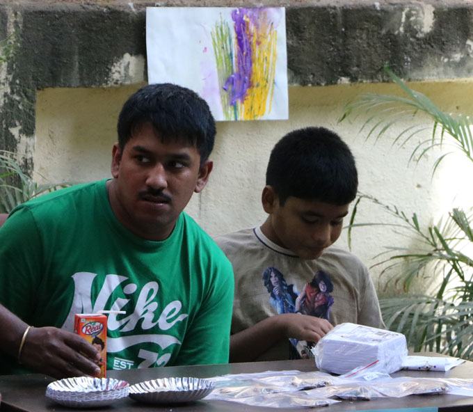 Shashank and Mithil at the SAI Connections Valentine's Day fair
